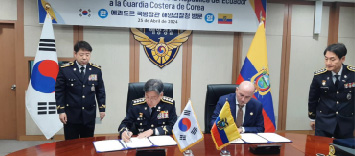 Ecuador integrará a su flota un buque guardacostas donado por Corea del Sur
